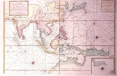 Coastal chart extending from northwestern India to northern Australia by way of Japan and the Philippines