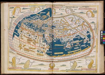 The First Edition of Ptolemy Printed in Germany, and the First with Woodcut Maps. Original Binding.