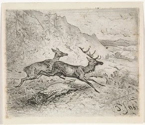 Two Running Deer
