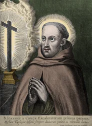 Saint John of the Cross (Juan de Yepes Alvarez, Juan de la Cruz) (1542-1591) - engraving by Vorstermann