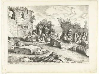 Garden with Fragments of Antique Statues