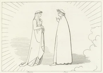 Beatrice and Dante, Paradise, Canto 7