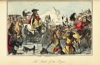 King William II crossing the river at the Battle of the Boyne, Ireland