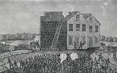 Pro-slavery mob murdering Reverend Elijah Parish Lovejoy, November 7