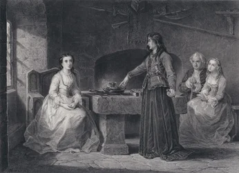 Illustration for The Pirate by Sir Walter Scott