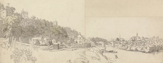 A Town Seen From the Banks of a River