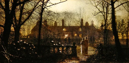 Moonlit Scene with Two Figures