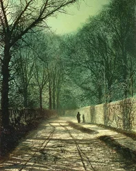Tree Shadows on the Park Wall, Roundhay, Leeds