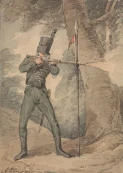 A Rifleman at Musketry Practice