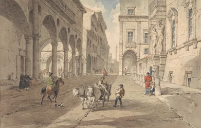Bologna, View in the Strada Maggiore
