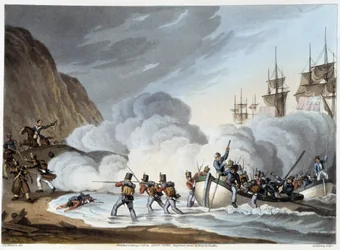 Landing of Troops, Early 19th Century in Historical, Military and Naval Anecdotes by Edward Orne