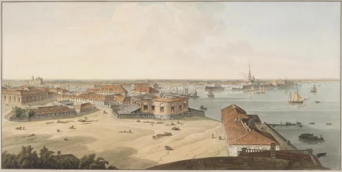 View to the Spit of Vasilyevsky Island and Peter and Paul Fortress