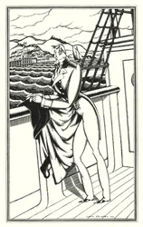 Illustration for Don Juan by Lord Byron: "Adieu, Adieu! My native shore"