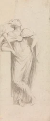 Allegorical Female Figure: Holding a Flaming Torch