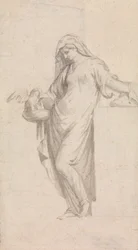 Allegorical Female Figure: Piety Holding a Nest of Pelicans