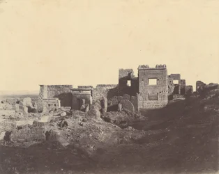 Medinet Habu. View taken from the entrance of the Palace of Ramses Miamun