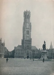 The Markt and the Belfry, Bruges, Belgium c1900-1914