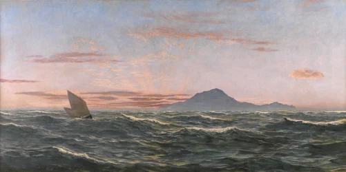 Sunset off Lundy Island
