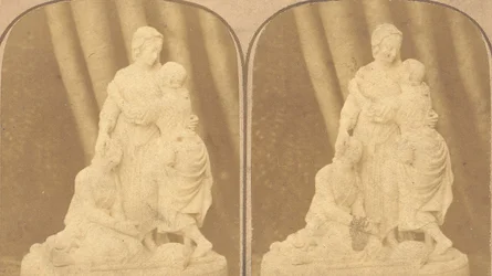 Pair of Early Stereograph Views of British Statues