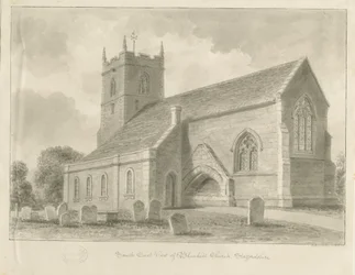 Blymhill Church: Sepia Drawing