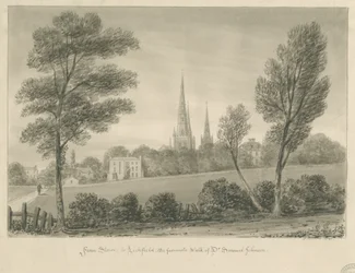 Lichfield - Stowe: Sepia Drawing
