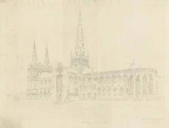 Lichfield Cathedral - South East View (etching)