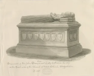 Maer Church - Monument to Sir John Bowyer and Lady Catherine