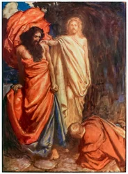 Faithful Struck Down by Moses from The Pilgrims Progress From This World, To That Which Is To Come by John Bunyan (1628-1688)