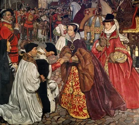 Queen Mary and Princess Elizabeth Entering London, 1553