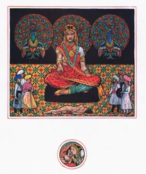 The regret of the Ranee in the Hall of Peacocks, illustration from The Garden of Kama (and other lyrics from India), 1920