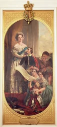 Queen Victoria with Albert Edward, the Prince of Wales, Victoria, the Princess Royal and other members of the Royal Family, 1864