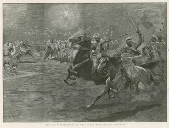 The Arab horsemen at the Paris Hippodrome, Olympia