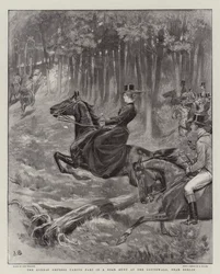 The German Empress taking Part in a Boar Hunt at the Grunewald, near Berlin