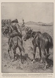 What the War has done to our Cavalry Horses, a Trooper leading his Worn-Out Charger