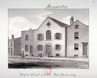 View of the Baptist Chapel on Jamaica Row, Bermondsey, London