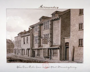 View of the Three Tuns Public House on Jacob Street, Bermondsey, London