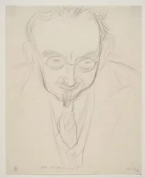 The Geographer, Professor G. Hatt. Bust Portrait Facing Forward
