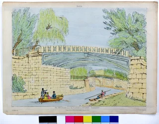 Bath. The Bridges over the Canal in Sidney Gardens