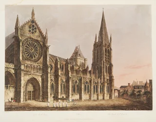 The Church of St Denis, illustration from Versailles, Paris and Saint Denis, published 1805