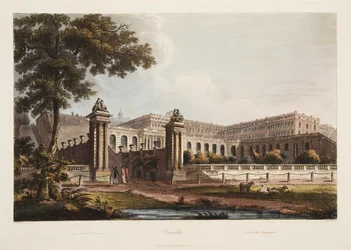 Versailles from The Orangerie, illustration from Versailles, Paris and Saint Denis