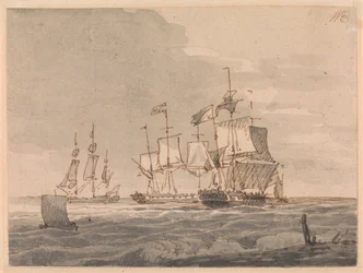 Men-of-war off the Coast