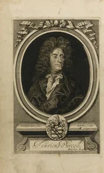 Portrait of the composer Henry Purcell, 1702