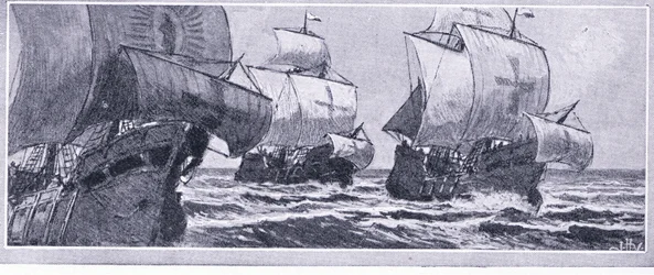 The Last Voyage of Henry Hudson-1610. Cast Adrift by a Mutinous Crew, Newnes Pictorial Knowledge