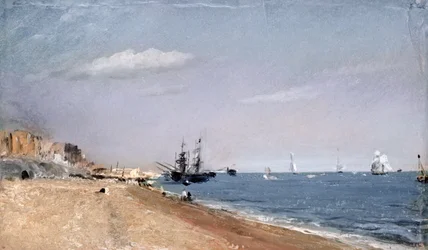 Brighton Beach with colliers, 1824
