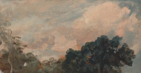 Cloud Study with Trees, Study of Clouds and Trees, 1821
