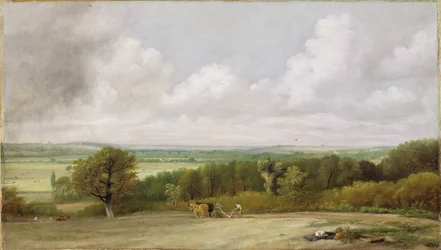 Landscape: Ploughing Scene in Suffolk (A Summerland)