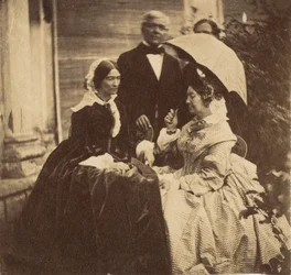 Countess Canning with Guests, Government House, Allahabad, 1858