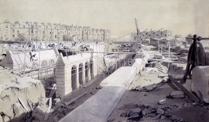 Mornington Crescent - Line under construction, September 1836