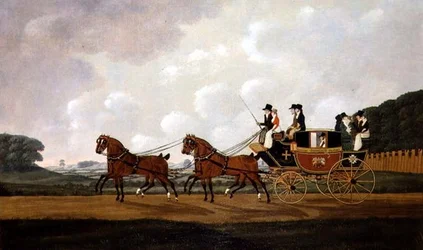Ludlow to Worcester Mail Coach on the Road