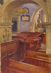 Interior View of All Saints Church, Chelsea, London, 1880